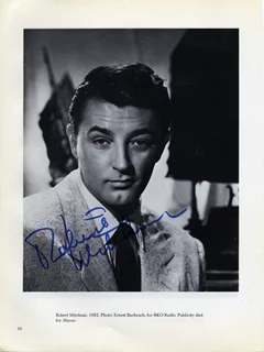Robert Mitchum autograph