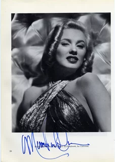 Mamie Van Doren autograph