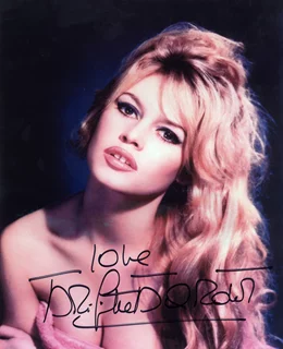 Brigitte Bardot autograph