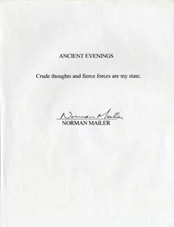 Norman Mailer autograph