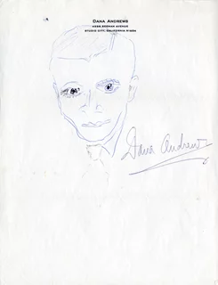 Dana Andrews autograph