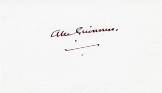 Alec Guinness autograph