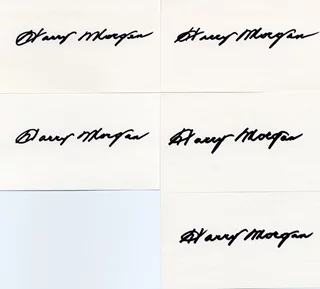 Harry Morgan autograph