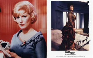Majel Barrett autograph
