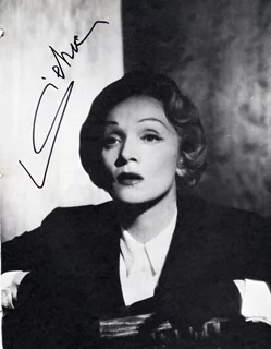 Marlene Dietrich autograph