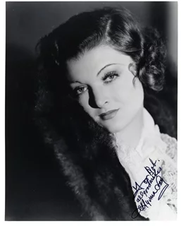 Myrna Loy autograph