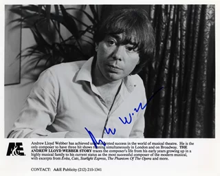 Andrew Lloyd Webber autograph