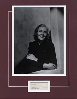 Frances Farmer autograph