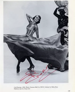 Cyd Charisse autograph