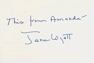 Jane Wyatt autograph
