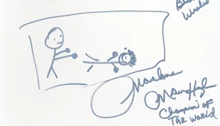 Marvelous Marvin Hagler autograph