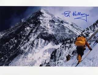 Sir Edmund Hillary autograph