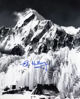 Sir Edmund Hillary autograph