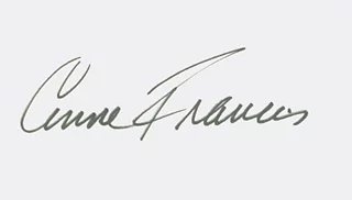 Anne Francis autograph