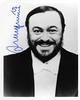 Luciano Pavarotti autograph