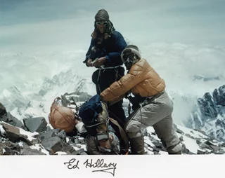 Sir Edmund Hillary autograph