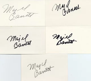 Majel Barrett autograph