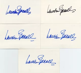 Lauren Bacall autograph