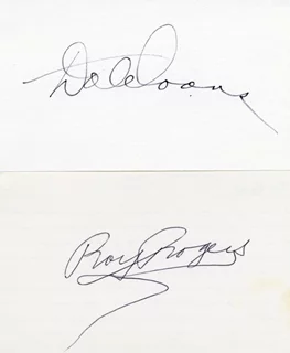 Roy Rogers and Dale Evans autograph