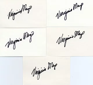 Virginia Mayo autograph