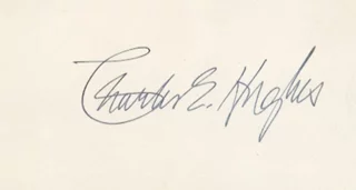 Charles E. Hughes autograph