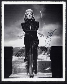 Marlene Dietrich autograph