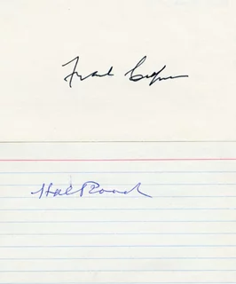 Frank Capra and Hal Roach autograph
