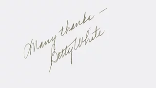 Betty White autograph
