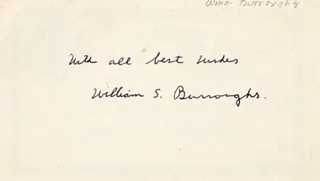 William Burroughs autograph