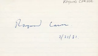 Raymond Carver autograph