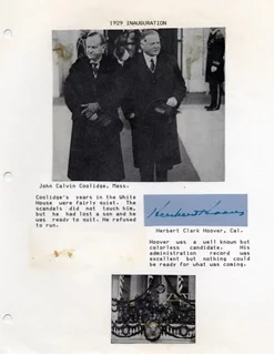Herbert Hoover autograph