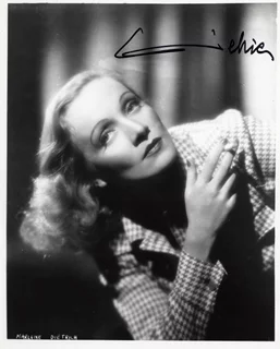 Marlene Dietrich autograph