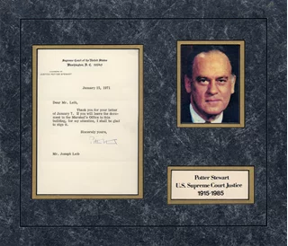 Potter Stewart autograph