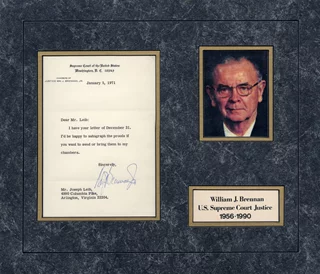 William Brennan autograph