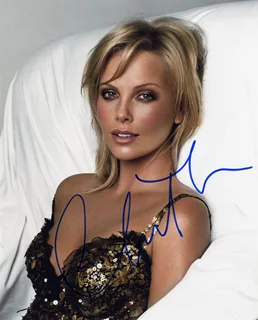 Charlize Theron autograph