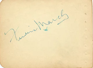 Fredric March autograph