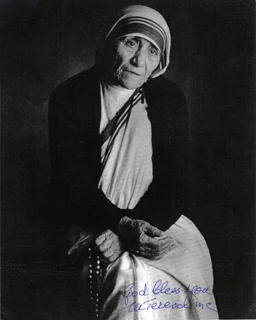 Mother Teresa autograph