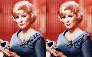 Majel Barrett autograph