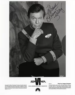 Deforest Kelley autograph