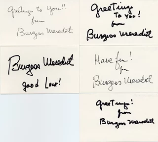 Burgess Meredith autograph