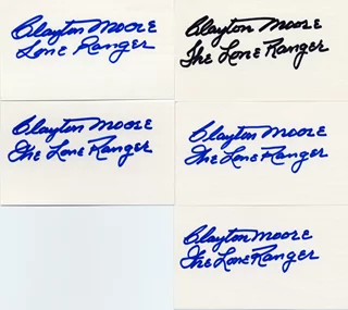 Clayton Moore autograph