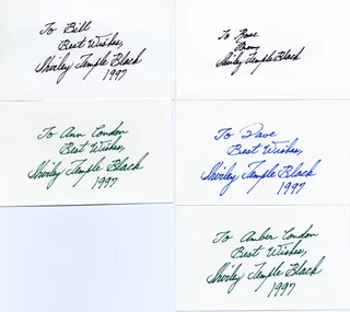 Shirley Temple-Black autograph