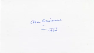 Alec Guinness autograph
