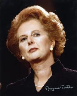 Margaret Thatcher autograph