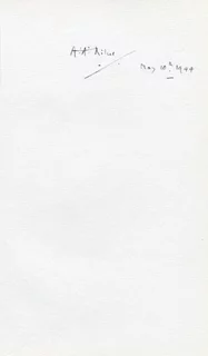 A.A. Milne autograph