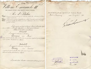 Benito Mussolini autograph