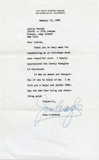 Joan Crawford autograph