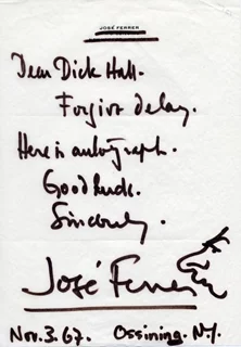 Jose Ferrer autograph