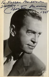 Chester Morris autograph