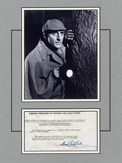 Basil Rathbone autograph